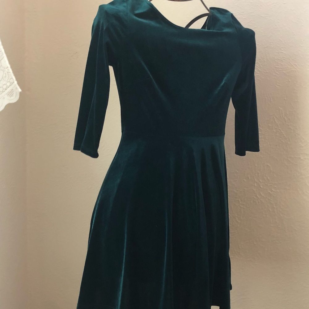 Velvet Emerald Green Dress